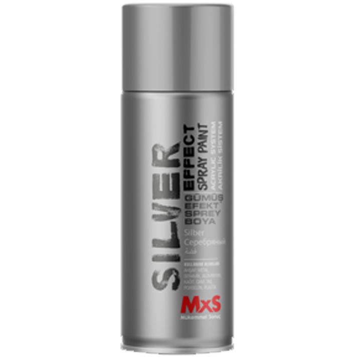 🇹🇷 اسپری رنگ نقره ای ام ایکس اس – MXS Silver Effect Spray 400 میلی لیتر